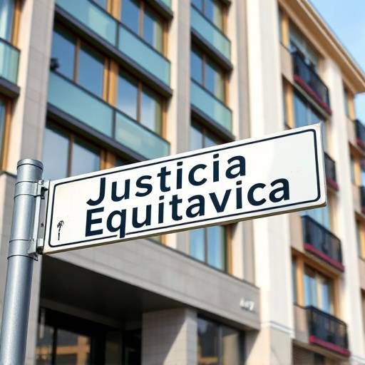 Ubicación de la empresa Justicia Equitativa en la Calle de la Solidaridad, 45, 28037 Madrid, España